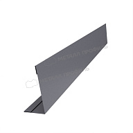 Планка угла усиливающая для забора 40х20 х 2500 (VALORI Д-20-Grey\Grey-0.5)